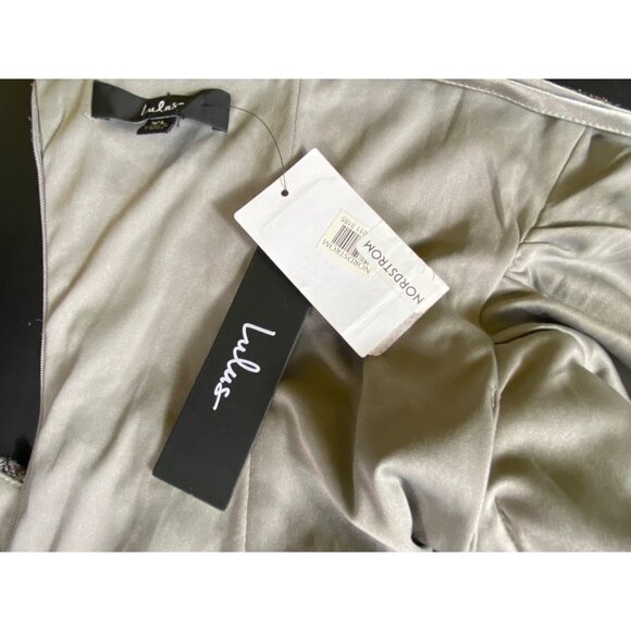 Lulus‎ XL Silver Sequin Mini Dress Spaghetti Straps Disco Bling Club Y2k Rave - Picture 7 of 9